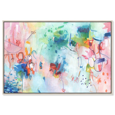 Doll Memories Rainbow Vibes Colourful Abstract Wall Art by Art Remedy