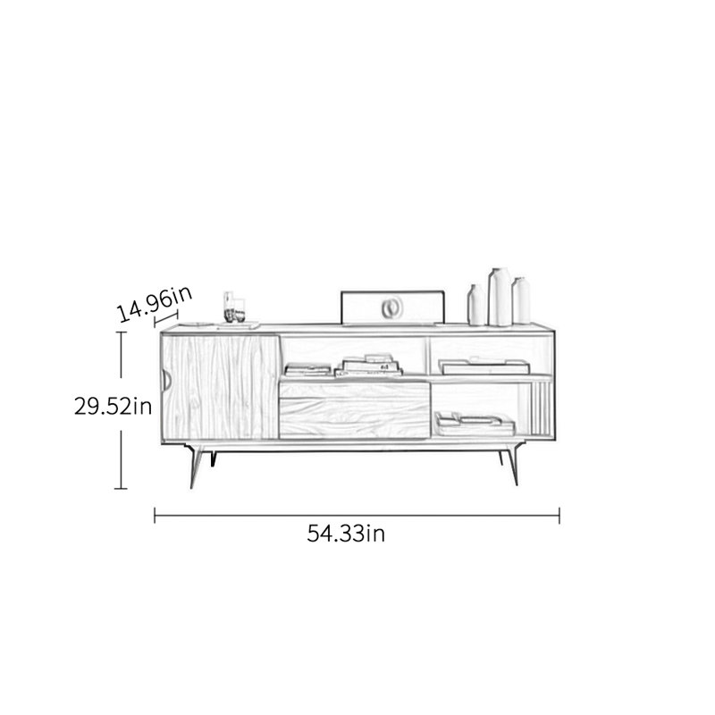 Kistner, H 29,52 po x L 54,33 po x l 14,96 po