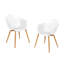 Ensemble 2 chaises de salle à manger en plastique bleues