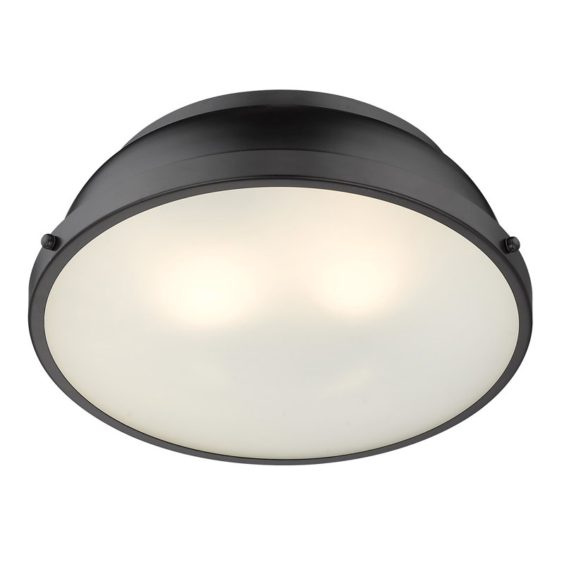 Plafonnier encastré 2 lumières Calico, Noir mat, Noir mat