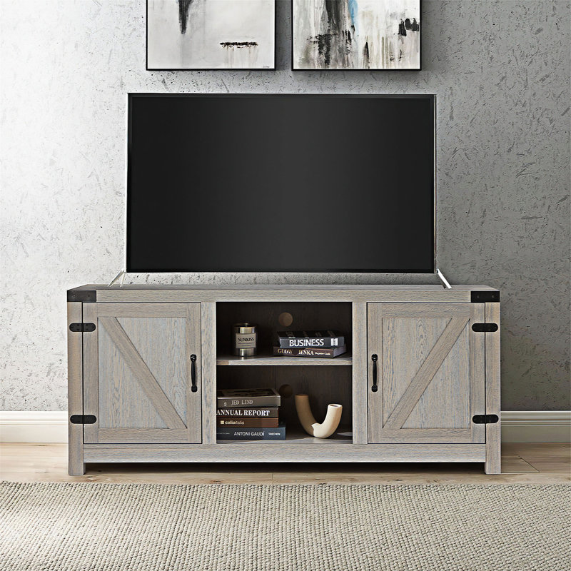 Meuble télé pour téléviseur de 65 po ou moins Teshayla, gris