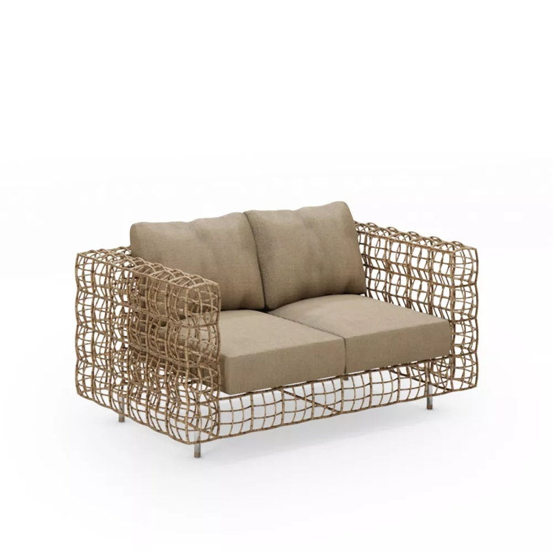 Yin & Yang Loveseat, Natural, Linen Natural