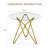 35.4-Inch Round Tempered Glass Dining Table, Suitable For 1-4 People, Space-Saving Small Kitchen Dining Table, Equipped With Sturdy Metal Table Legs, Suitable For Dining Room, Living Room,Gold