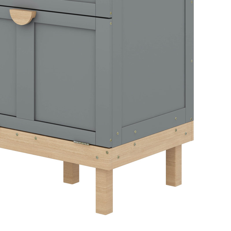 Queen Size Wall-Mounted Murphy Bed, Grey