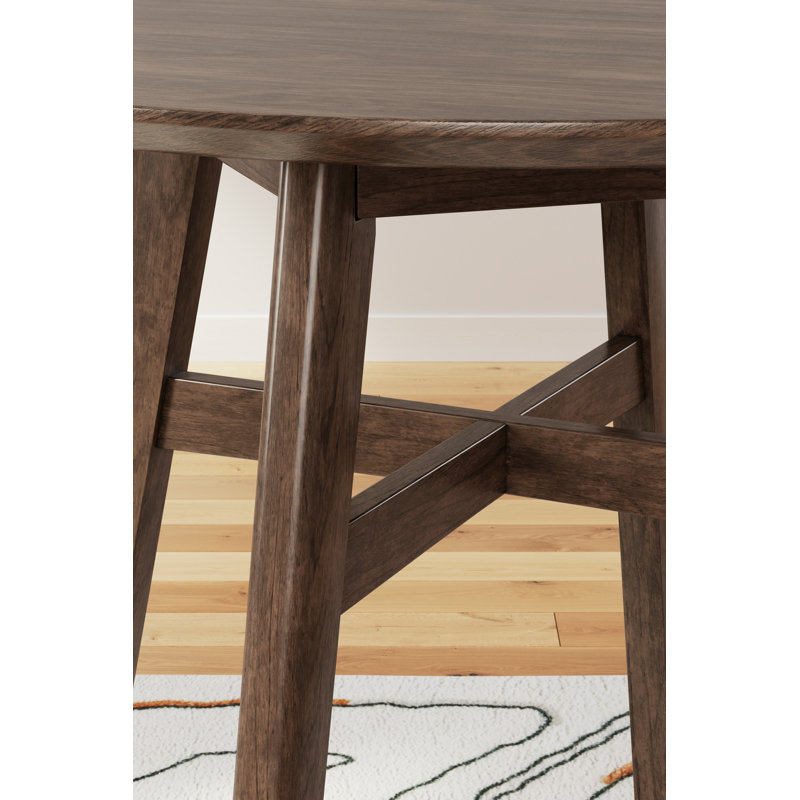 Anvi Round Solid Wood Base Dining Table