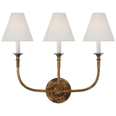Piaf 23" W Steel Candle Wall Light