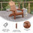 Balasi Contemporary Commercial Grade All-Weather Poly Resin Indoor/Outdoor Folding Adirondack Chair-1335100981