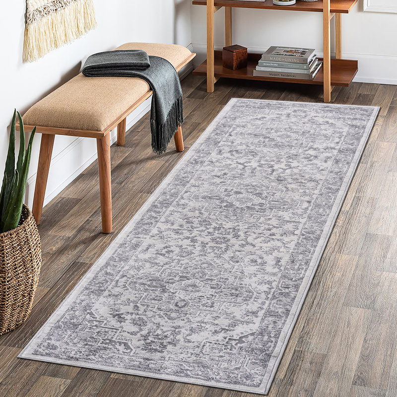 2X8 Silver Loom & Area Rug - Elegant For Dining Room, Entryway, Study Non-Shedding, Stain , Pile Chic Living Nursery, Fine And