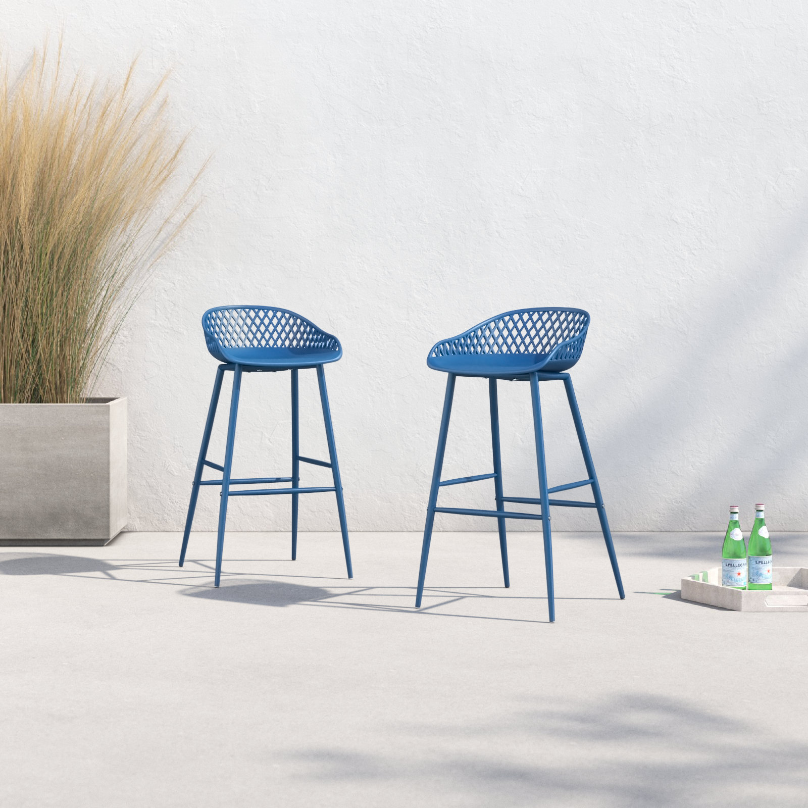 Newark Patio Bar Stool, Taupe, 29"