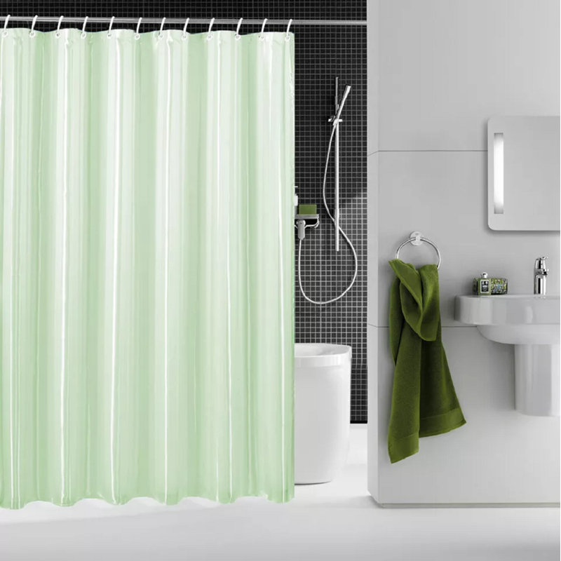 Stripe Shower Curtain 180X180, Light Green