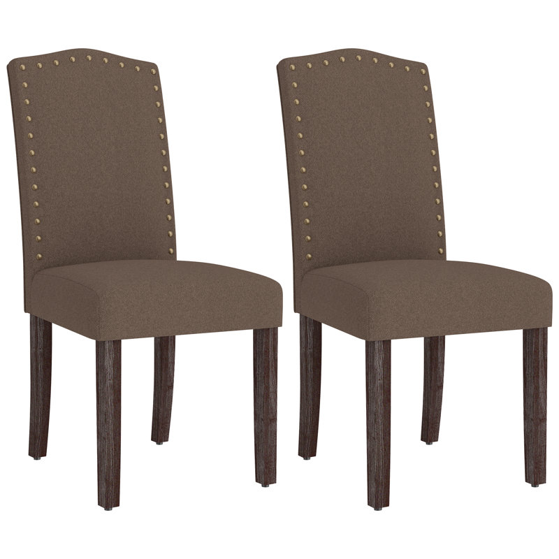 Mourya 19.5'' H Upholstered Side Chair, Taupe Fabric