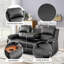 Ensemble de salon inclinable manuel en similicuir 3 pièces-87795502