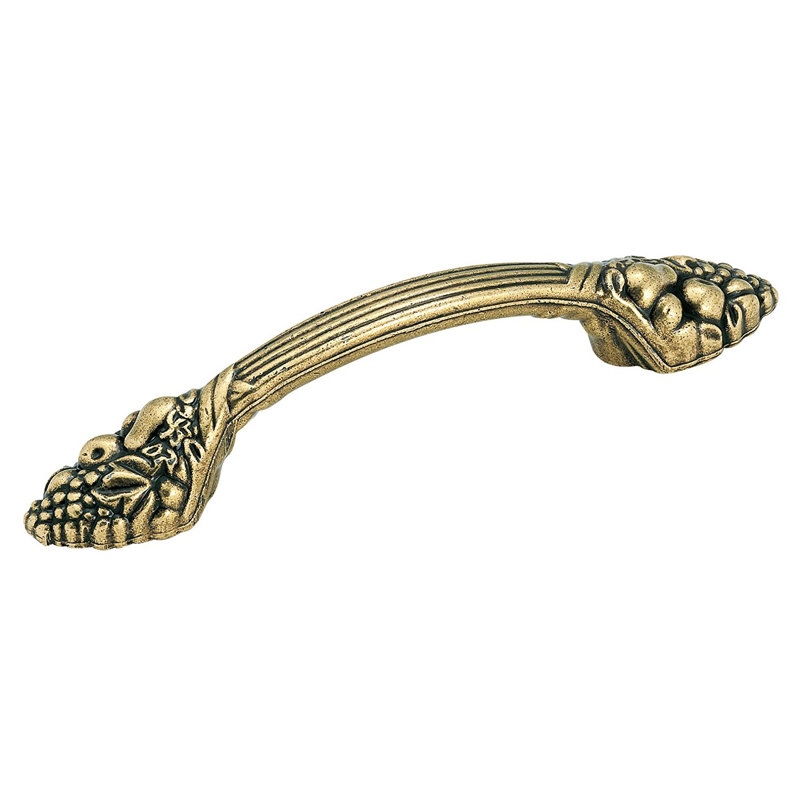 3" Fruit Bundle Pull, Brunished Brass