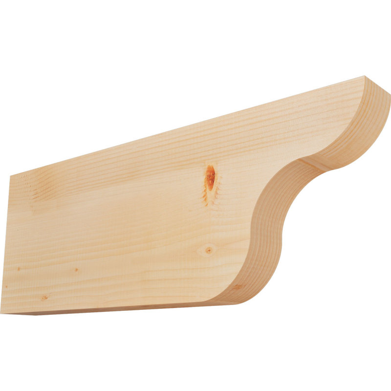 Queue de chevron lisse Carmel, Douglas, 12"H x 3 1/2"W x 32"L