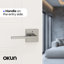 Poignée de porte d'intimité Quadra Design moderne dissimulé pour (lit et salle de bain) - Style minimaliste élégant en nickel brossé-114645779