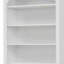 Bibliothèque haute à 4 niveaux avec éclairage DEL, portes et étagères ouvertes réglables, meuble de rangement blanc moderne pour salon et bureau à domicile-1408736237-1408736239