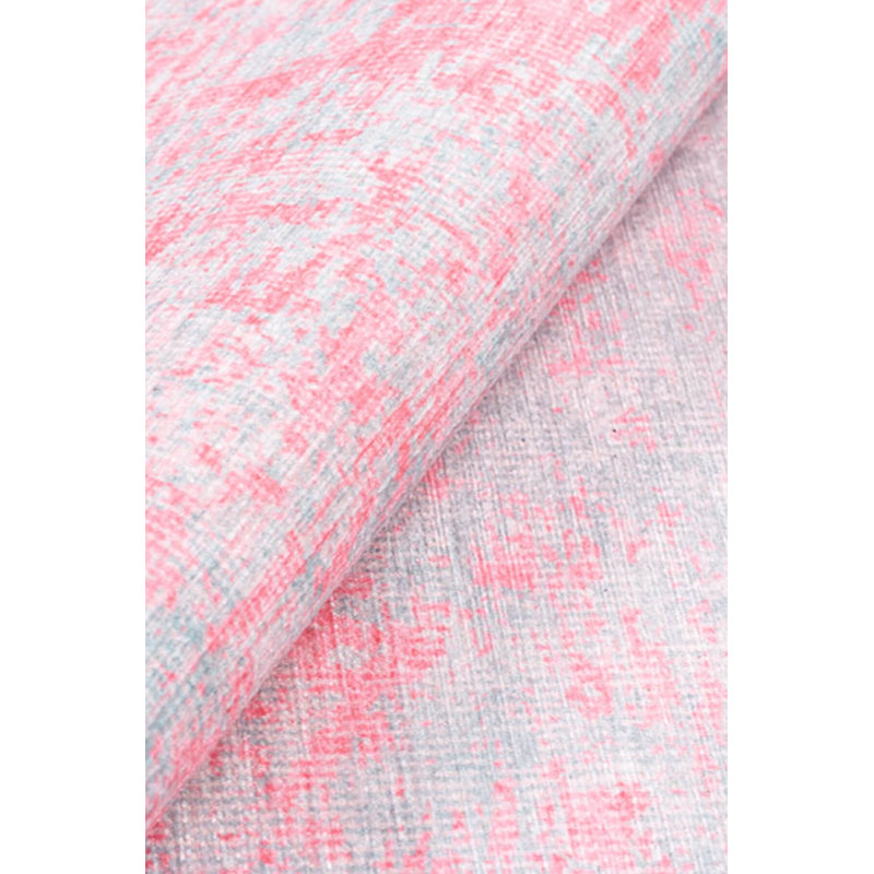 Tapis décoratif rose et gris, Rectangle 3 pi 10 po x 5 pi 3 po