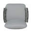 Ensemble de 2 fauteuils club en acier, gris