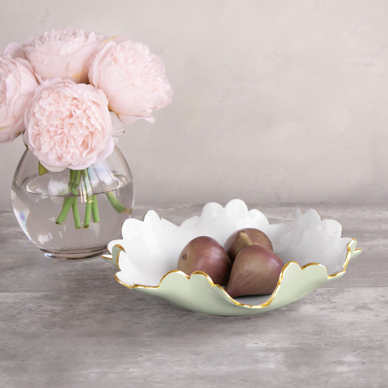 Encanto Colette Small Bowl, Pistachio;White