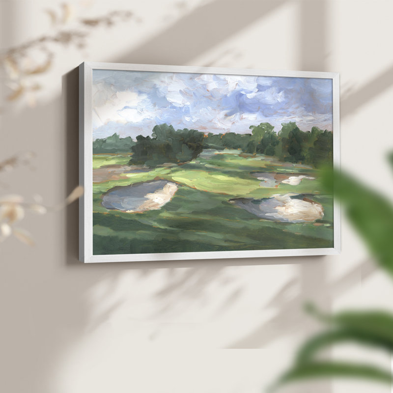 Étude de terrain de golf III - Reproduction encadrée - Restickable, Blanc, H 16 po x l 20 po