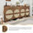 Large Rattan Shoe Cabinet With Flip Drawers, Top Drawers, And DIY Hooks For Hallway Entryway Storage And Organization-1091827155