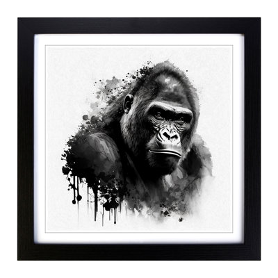 Gorilla Ink Wash - Framed Print
