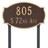Cambridge 2-Line Lawn Address Sign