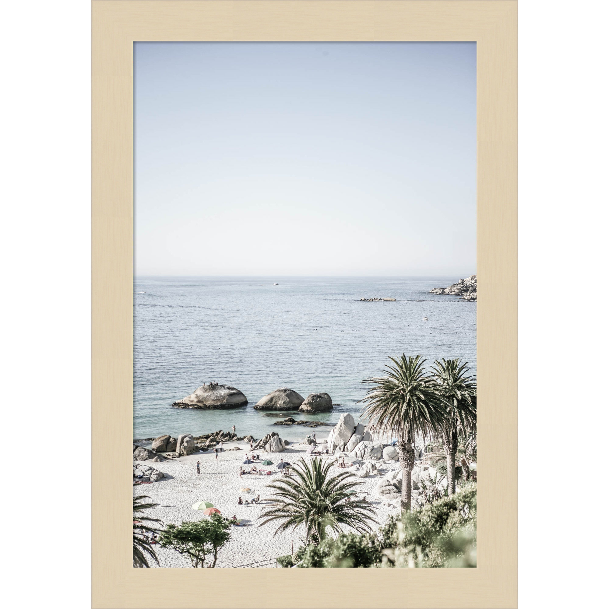 Clifton Beach by Shot by Clint Wood Framed Wall Art Print, Brown, 13" H x 9" W