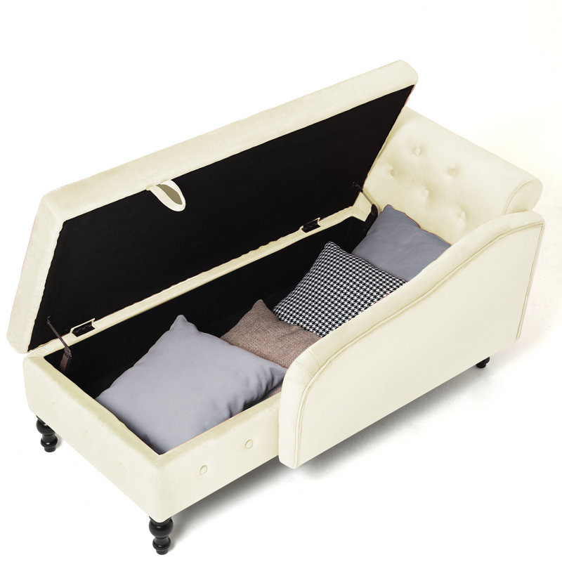 Chaise longue rembourrée Hayliegh, Beige