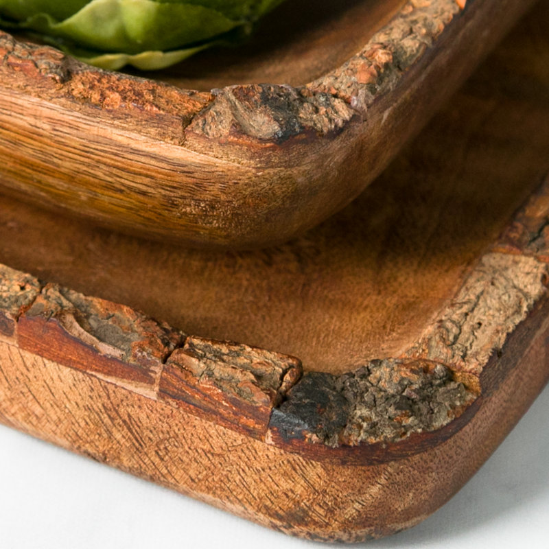 Bol de service SIIS, H 1,5 po x l 6 po x P 6 po, Marron foncé
