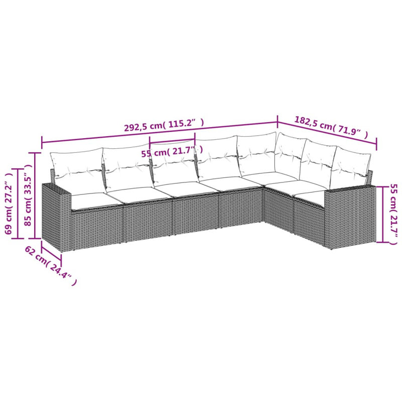 Vidaxl Garden Sofa Set