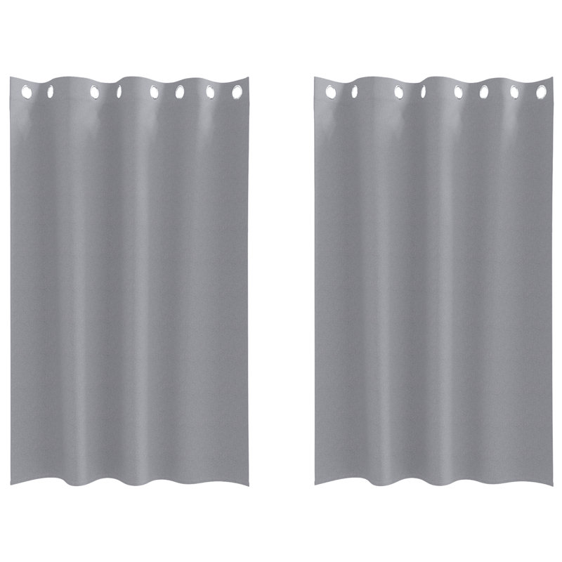 Tacorian Curtain Pair, Light Grey, 140cm Width x 175cm Drop