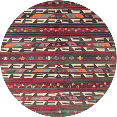 Tapis de zone rouge/brun contemporain
