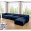 Amari 4-Seater L-Shaped Chenille Sectional Sofa with Ottoman-426893634
