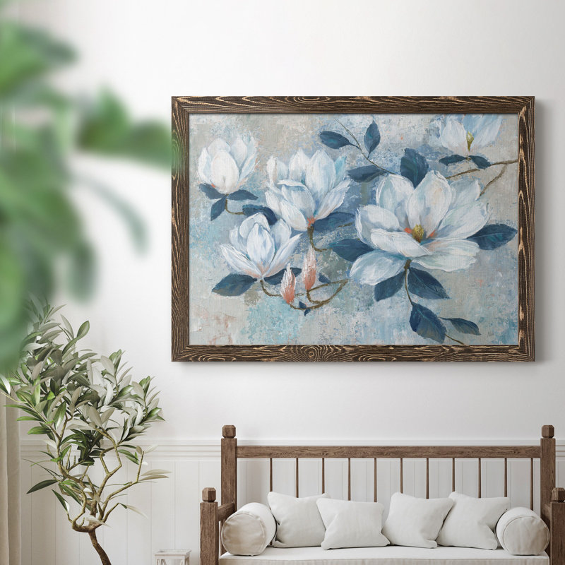«Spring Bloom I», peinture sur toile encadrée, Noyer, H 31 po x l 44 po x P 0,75 po