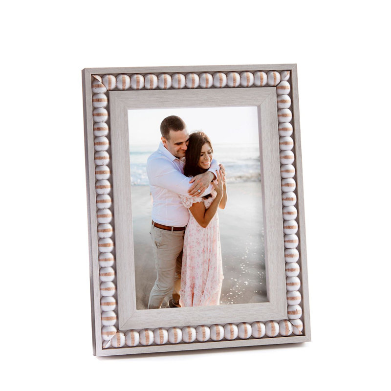 Beaded Wood Photo Frame