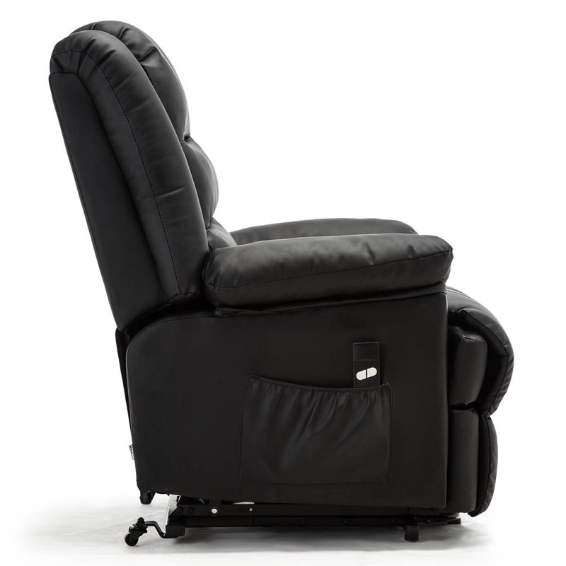88cm Wide Lift Assist Standard Recliner, Black, Single Motor Lift Assist
