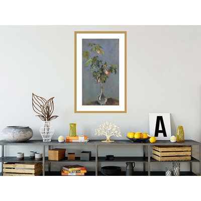 Flowers in a Vase by Claude Monet -Framed Giclee Print