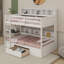 Kids Twin Bunk Bed with Drawers-1233461866