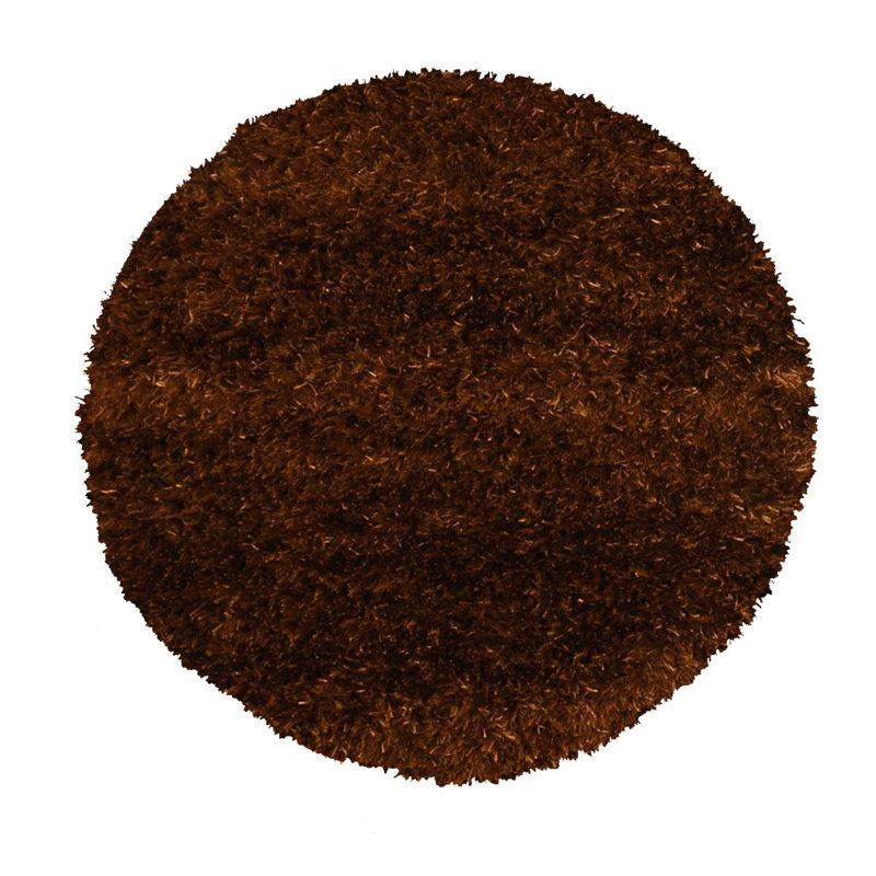 Mondello Solid Colour Hand Woven Shag Area Rug, Round 140cm
