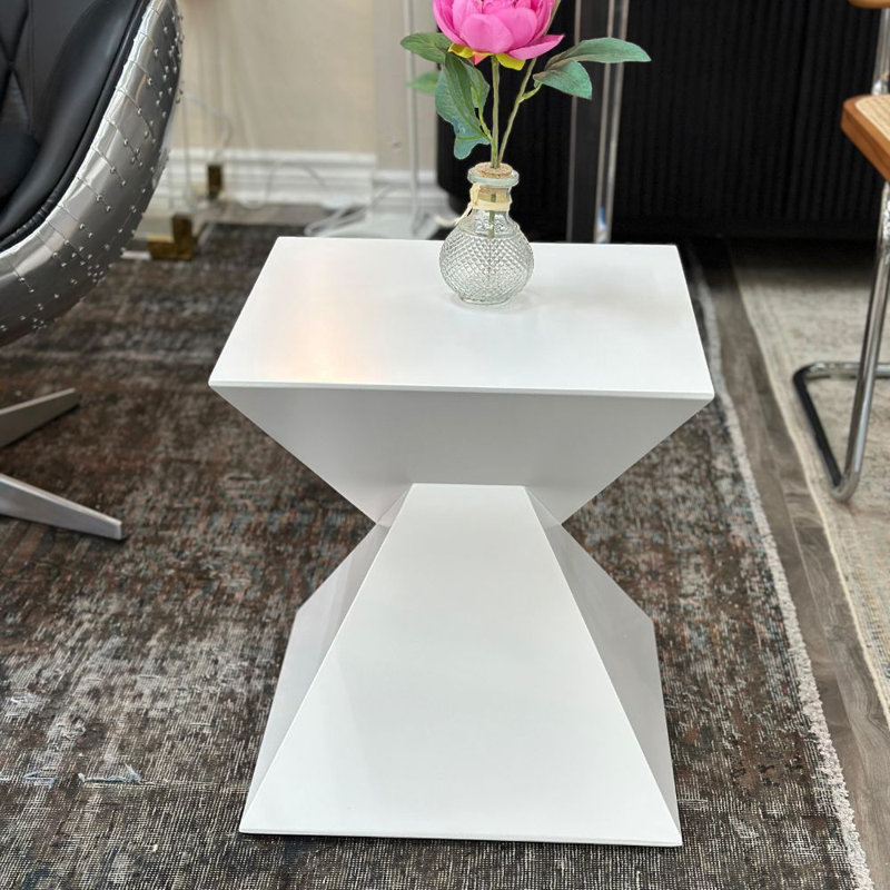 Table de bout Fite Block, Blanc