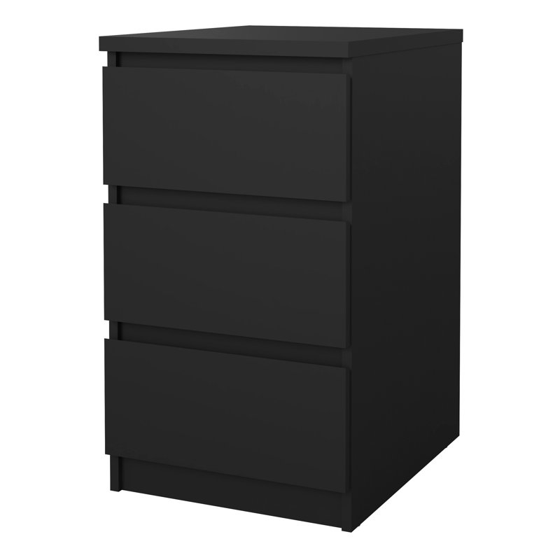 Caton Bedside Table, Matte Black