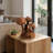Sculpture Wood Mushroom-Inspired Design 13" Brown for Home Office Bedroom Living Room Decor.