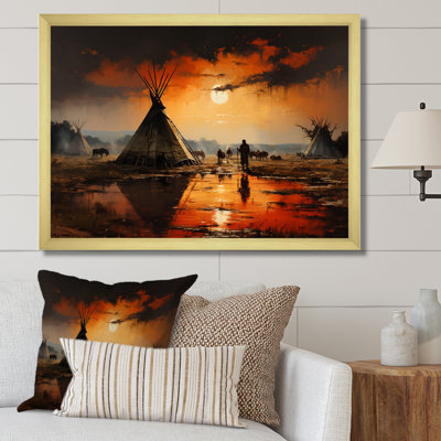 Reproduction d'art sur toile, "Native Orange Tent"