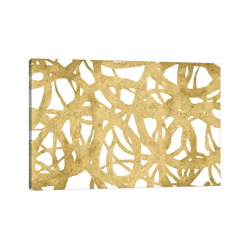 Endless Circles IV 1 Piece Wrapped Canvas Wall Art, 66.04 cm H x 45.72 cm W x 3.175 cm D, Gold