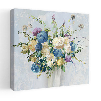 Bouquet tranquille, délicat, impressionniste, art floral vibrant