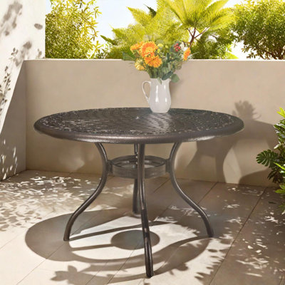 48-Inch Round Lattice Patio Table