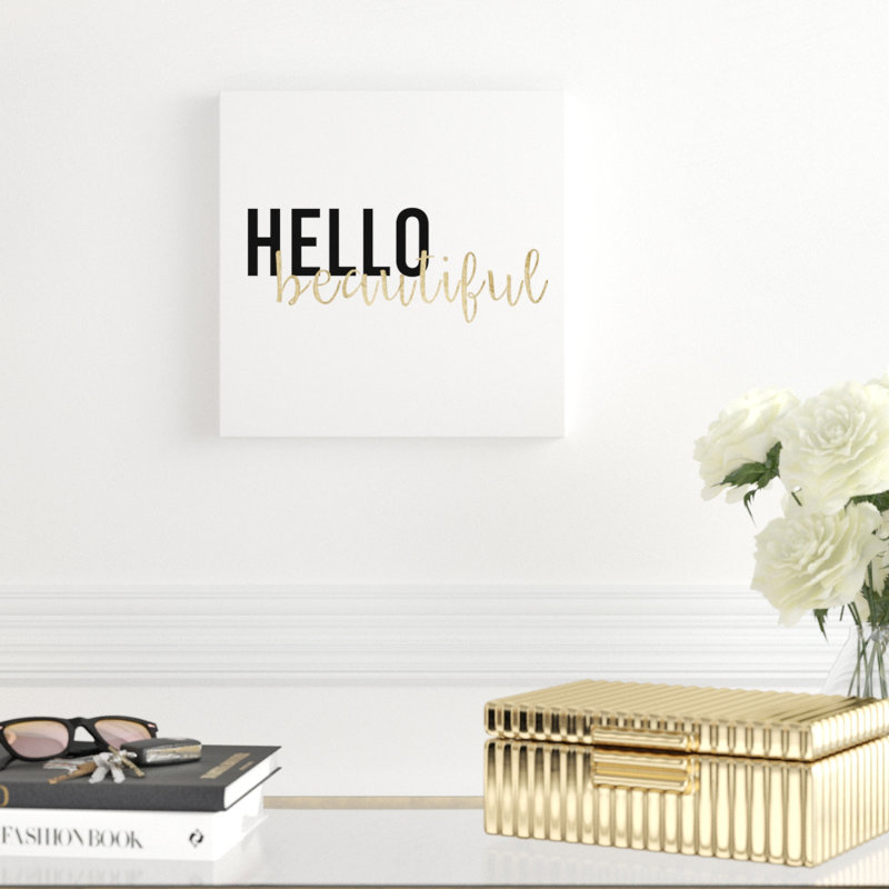 «Golden Quote I» par Anna Hamily, reproduction d'art textuel sur toile, H 12 po x l 12 po, Toile tendue