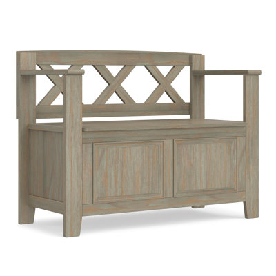 Transitional Design Small Entryway Storage Bench