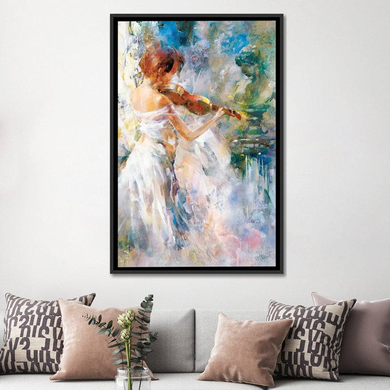 «Peace in Play», reproduction sur toile, H 26 po x l 18 po x P 1,5 po, Toile avec cadre noir, Pas de tapis